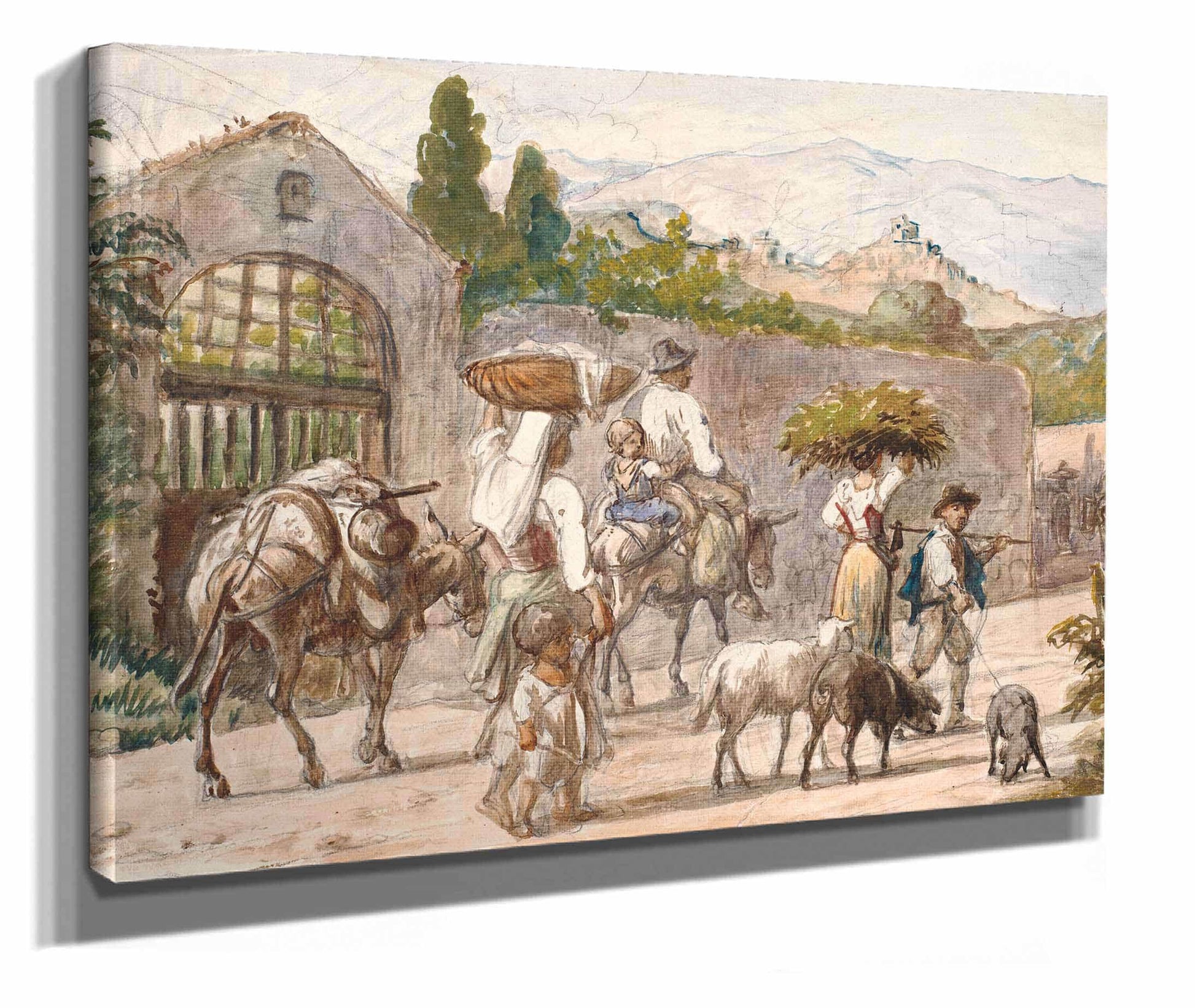 Landboere Pa Vej Til Rom by Wilhelm Marstrand