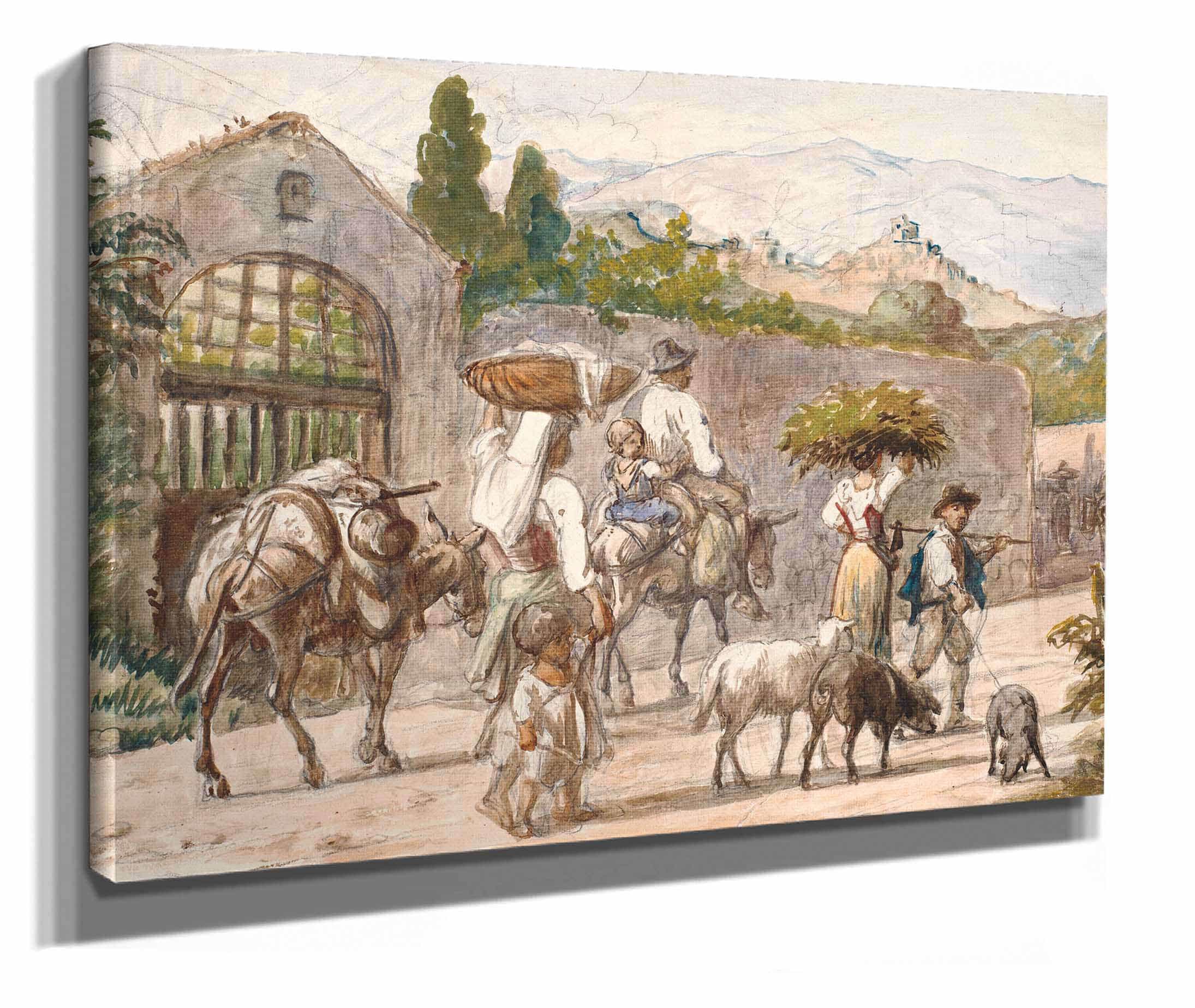 Landboere Pa Vej Til Rom by Wilhelm Marstrand