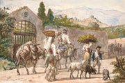 Landboere Pa Vej Til Rom by Wilhelm Marstrand