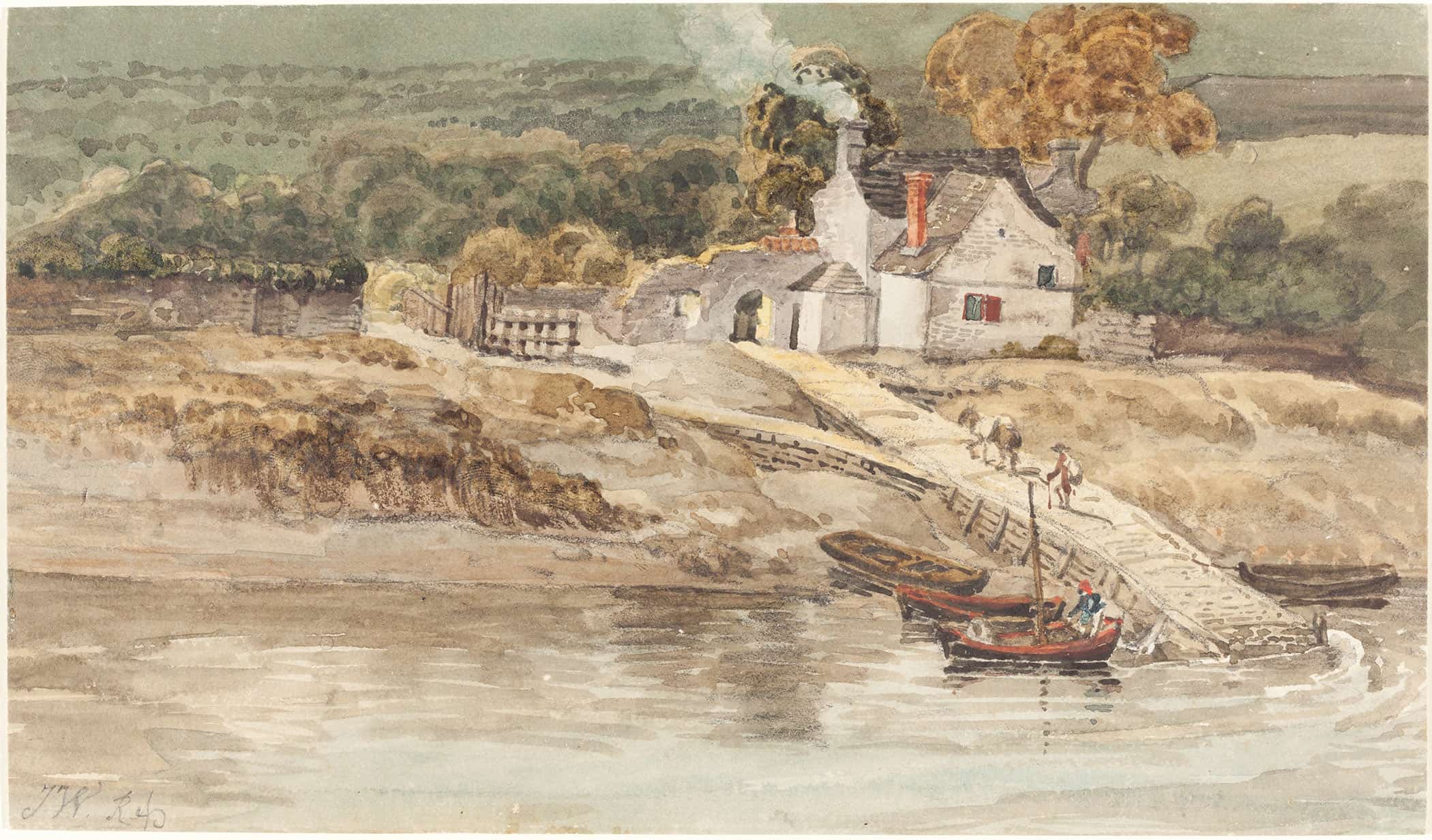 Landing Place Near Tintern Abbey Probably C by James Ward