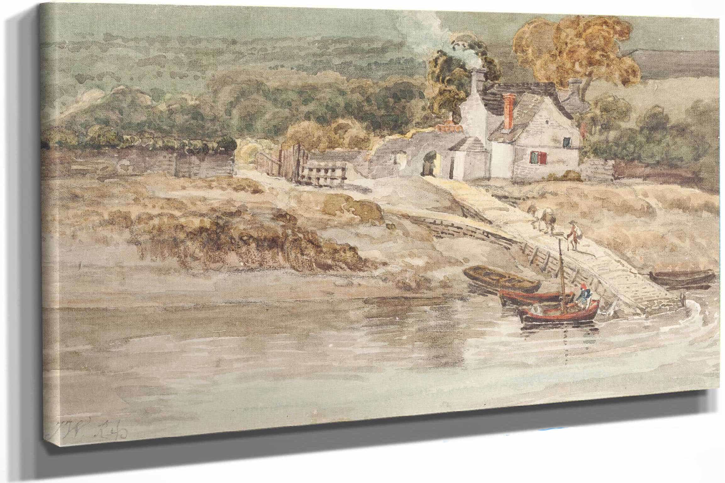 Landing Place Near Tintern Abbey Probably C by James Ward