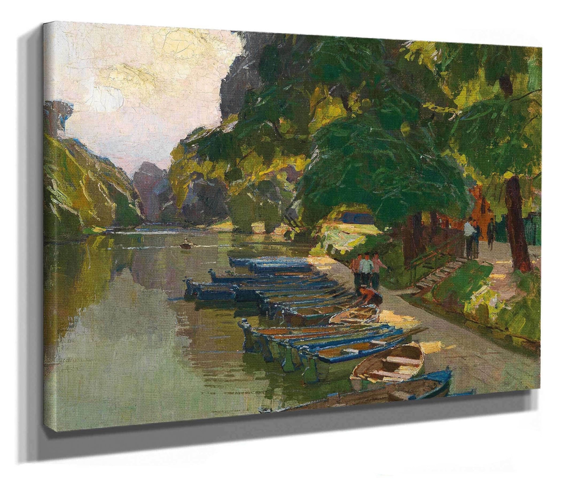 Landing Stage At Heustadlwasser Prater Vienna by Carl Moll