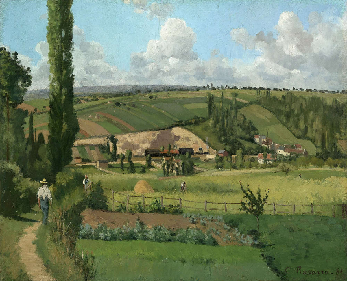Landscape At Les Patispontoise by Camille Pissarro