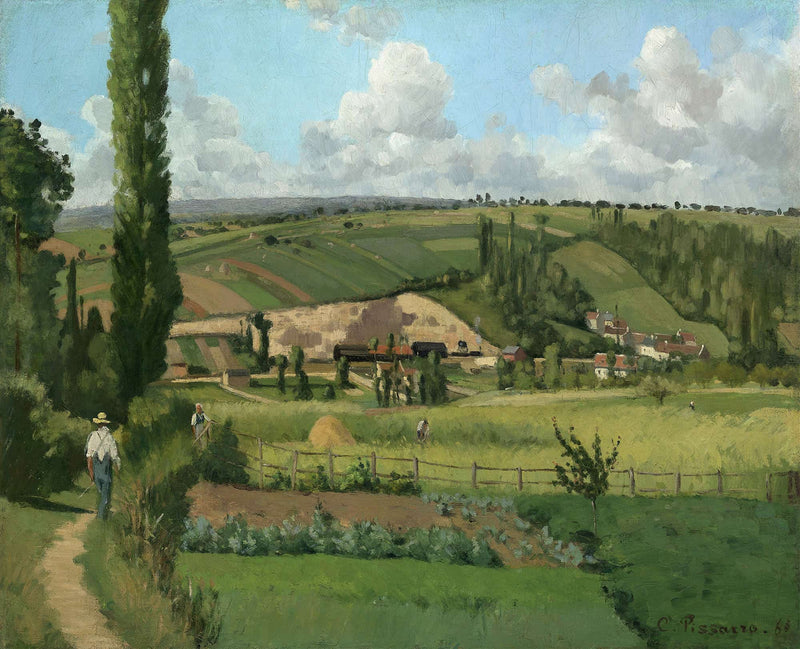 Landscape At Les Patispontoise by Camille Pissarro
