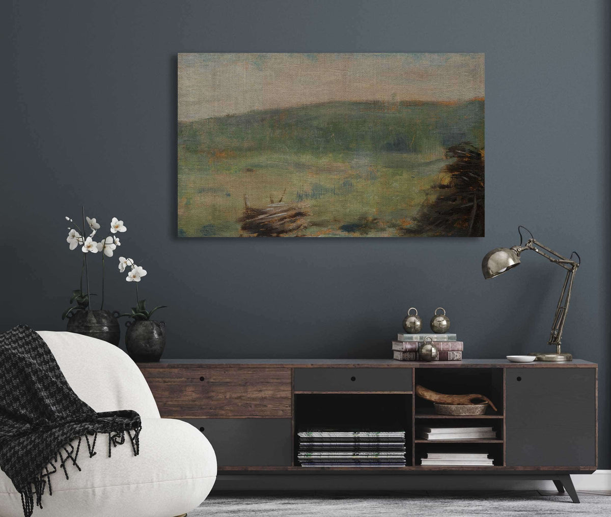 Landscape At Saint Ouen by Georges Seurat