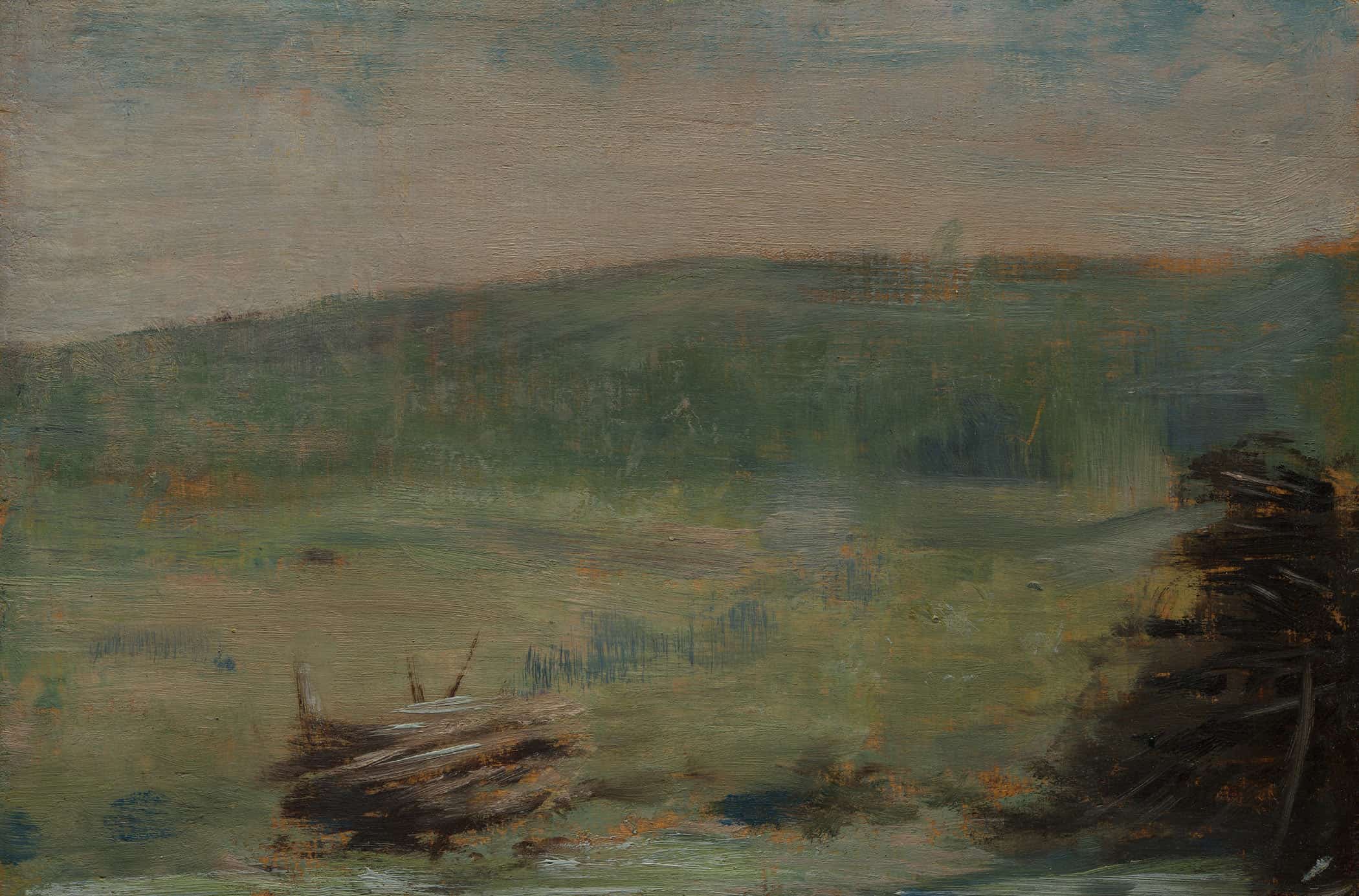 Landscape At Saint Ouen by Georges Seurat