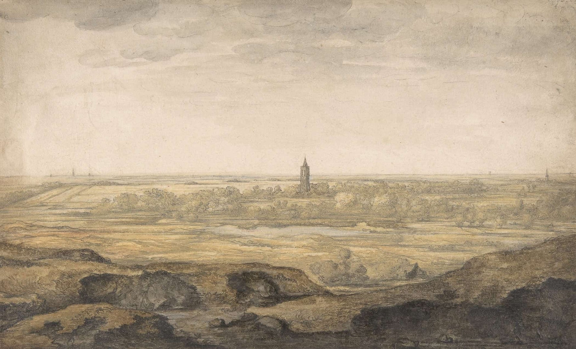 Landscape  By Aelbert Cuyp