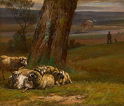 Landscape By The River Elbe Sauer Ved Elven by Johan Christian Dahl