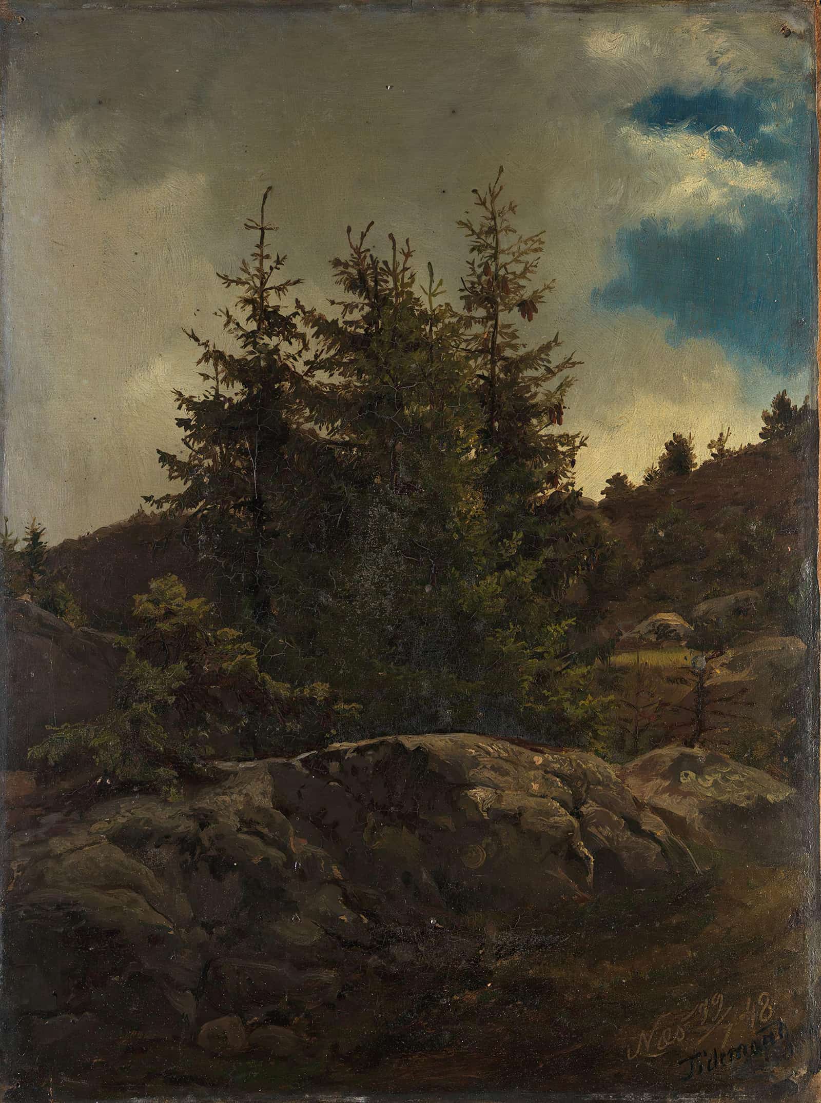 Landscape From Nes In Hallingdal by Adolph Tidemand