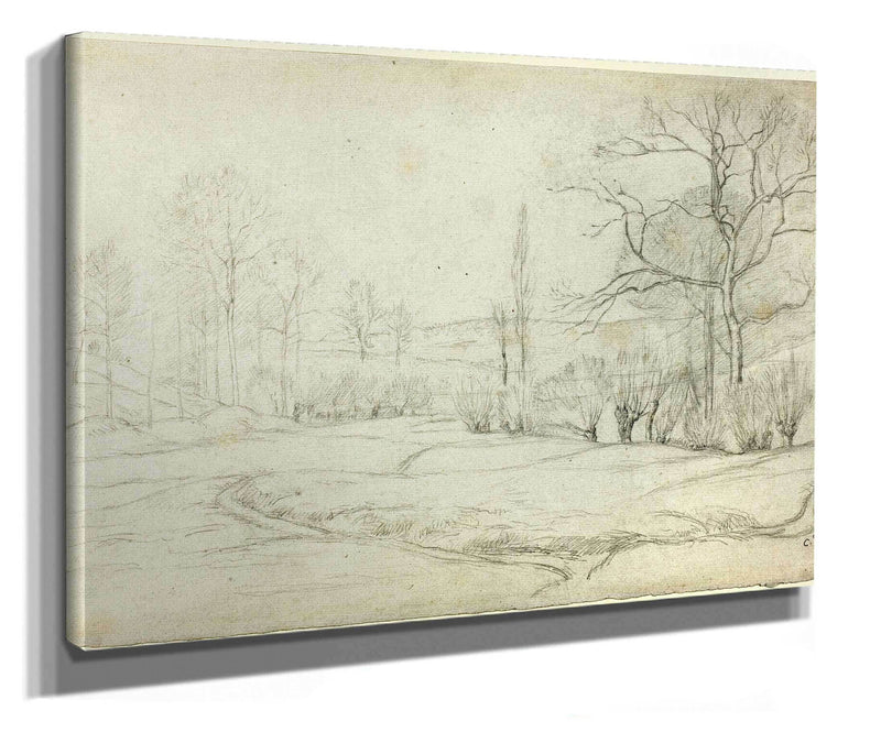Landscape In Montfoucault by Camille Pissarro