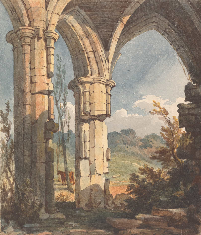 Landscape Looking Through Ruined Archway by Thomas Sully