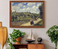 Landscape Near Pontoise The Auvers Road by Camille Pissarro