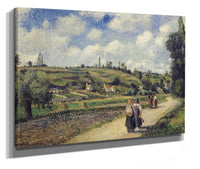 Landscape Near Pontoise The Auvers Road by Camille Pissarro