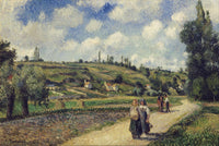 Landscape Near Pontoise The Auvers Road by Camille Pissarro
