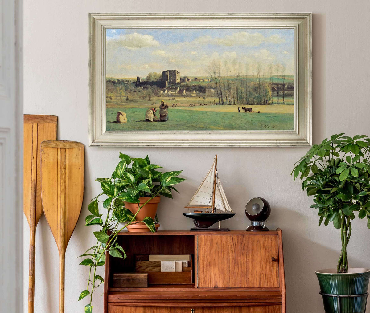 Landscape Of La Ferte Milon by Jean Baptiste Camille Corot