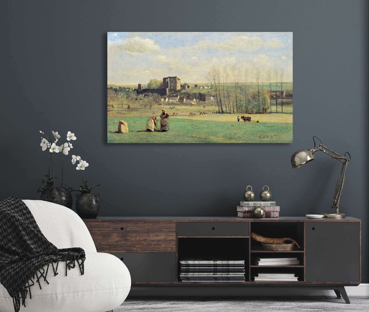 Landscape Of La Ferte Milon by Jean Baptiste Camille Corot