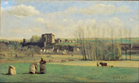 Landscape Of La Ferte Milon by Jean Baptiste Camille Corot