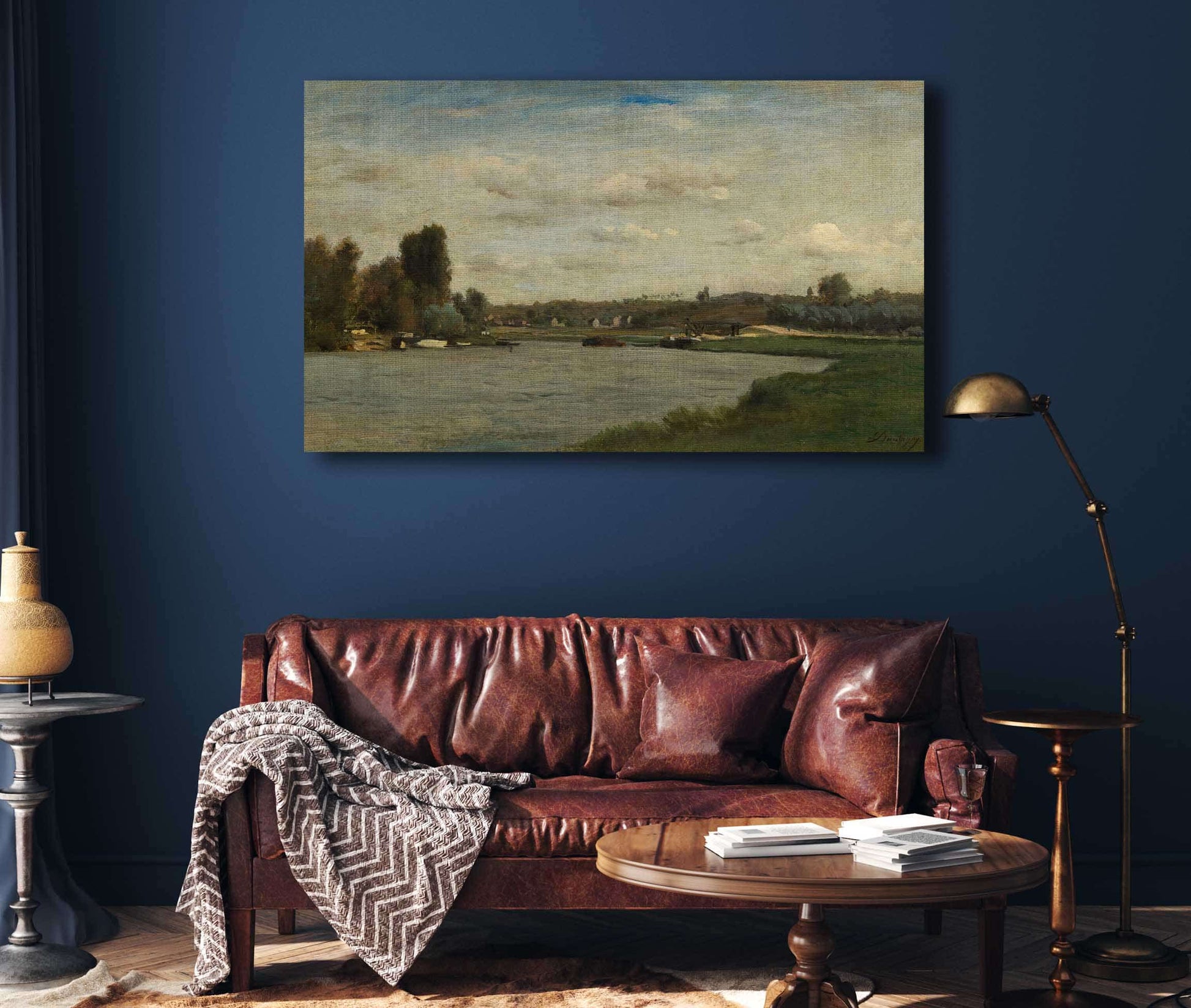 Landscape On A River by Charles Francois Daubigny