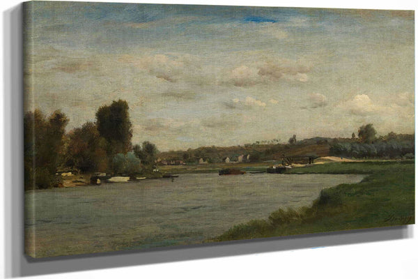 Landscape On A River by Charles Francois Daubigny