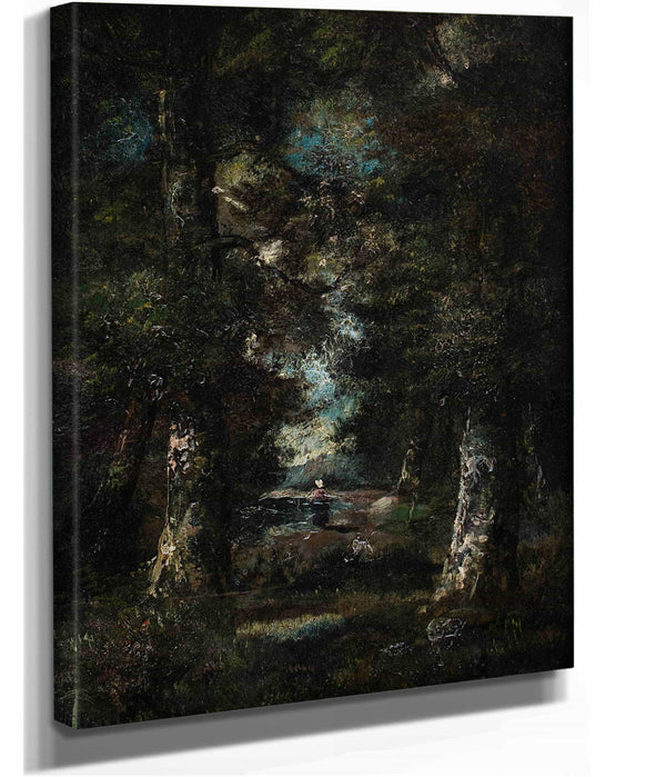 Landscape Path In The Woods by Narcisse Virgile Diaz De La Pena