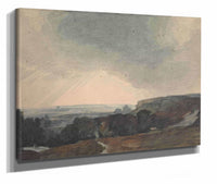 Landscape Scene From Hilltop Looking Into Sunlit Valley by Thomas Sully