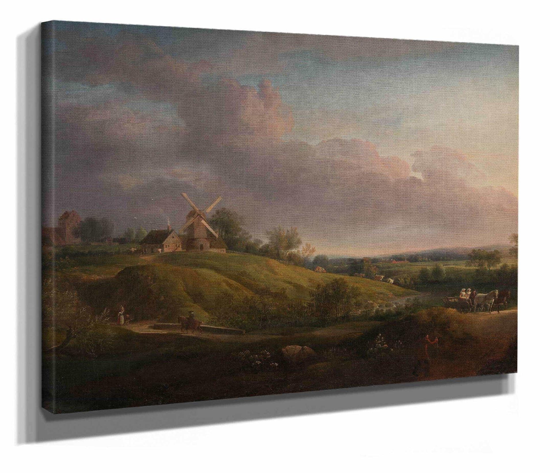 Landscape With A Church And A Mill by Jens Juel