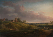 Landscape With A Church And A Mill by Jens Juel