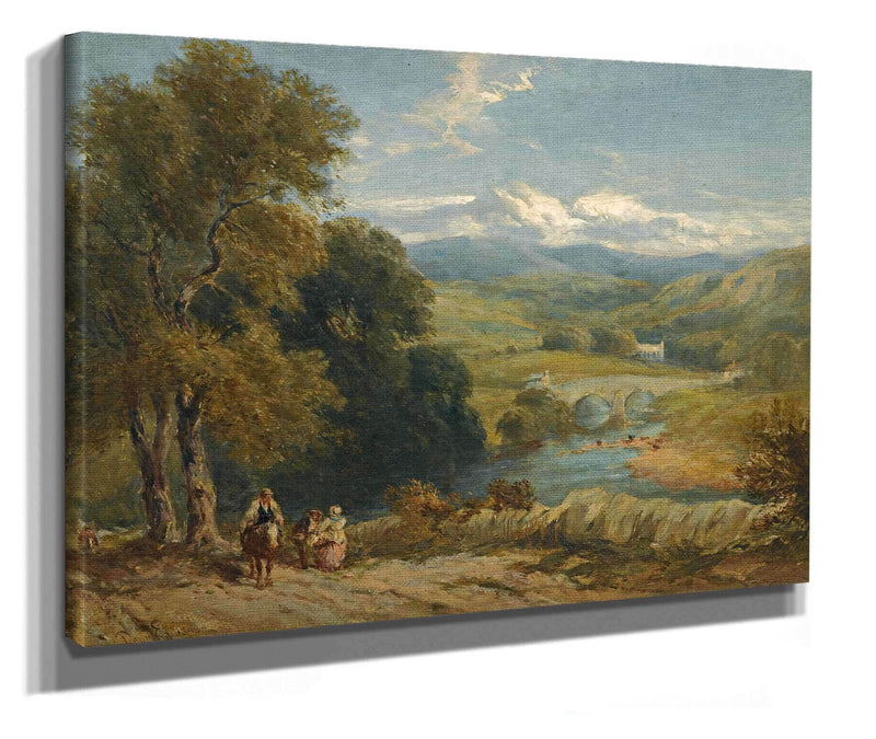 Landscape With A Distant View Of Bolton Abbey Yorkshire And The River Wharfe by David Cox