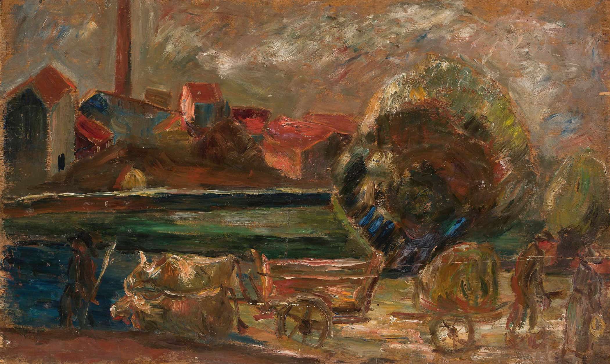 Landscape With A Factory Chimney by Tadeusz Makowski