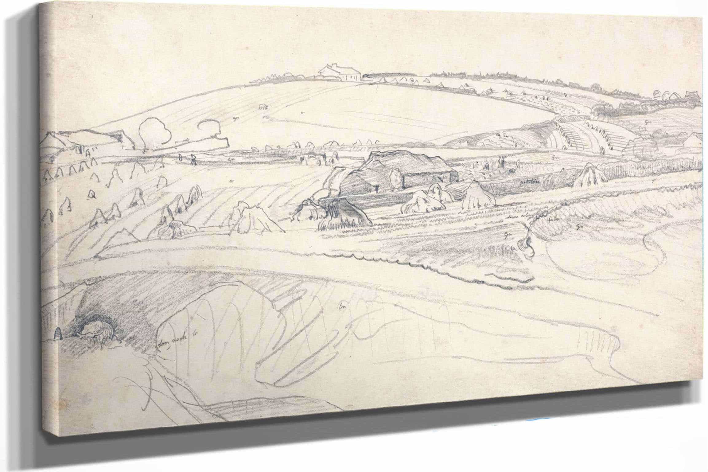 Landscape With A Farm And Cornstalks by James Ward