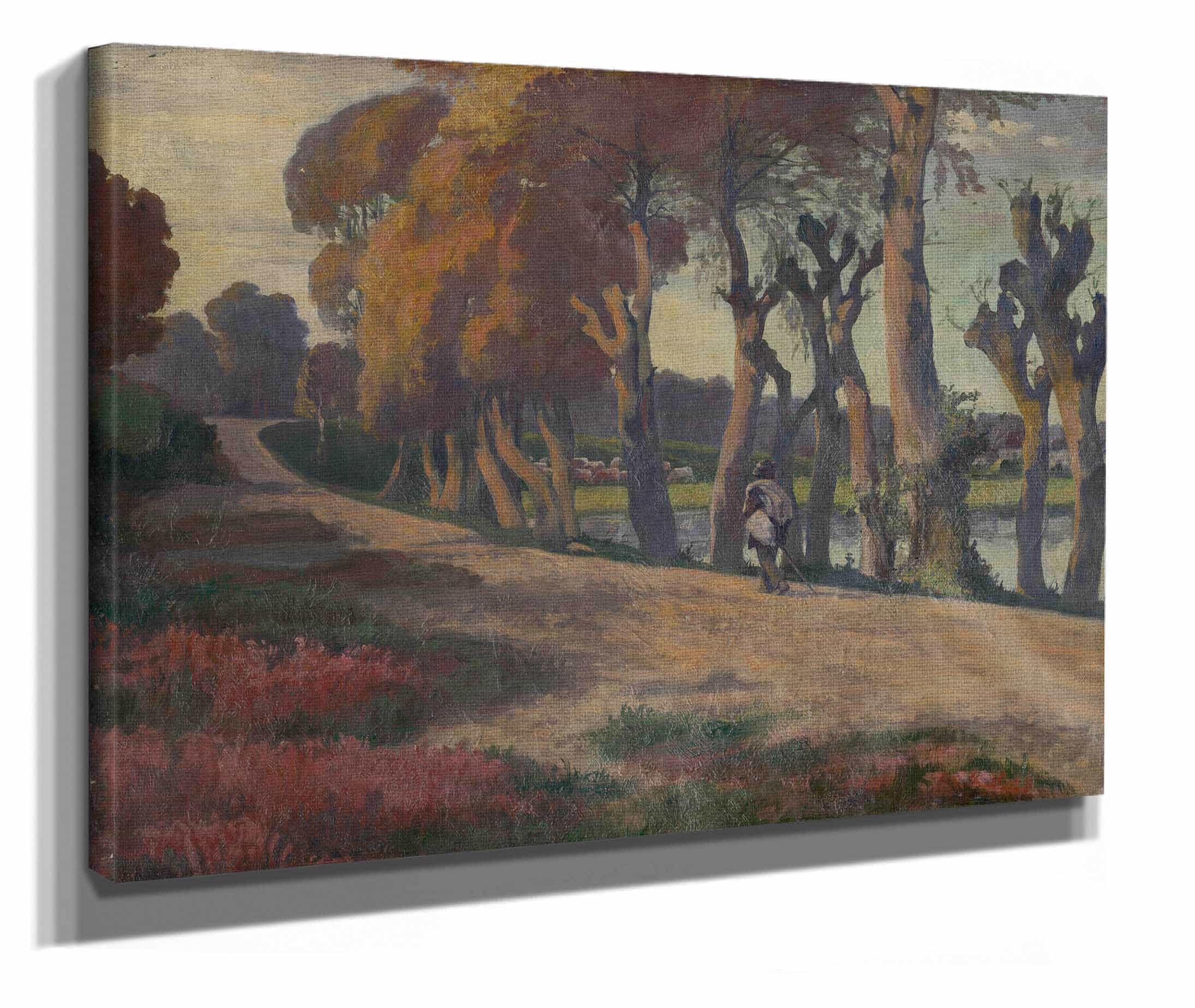 Landscape With A Herdsman by Jozef Hanula