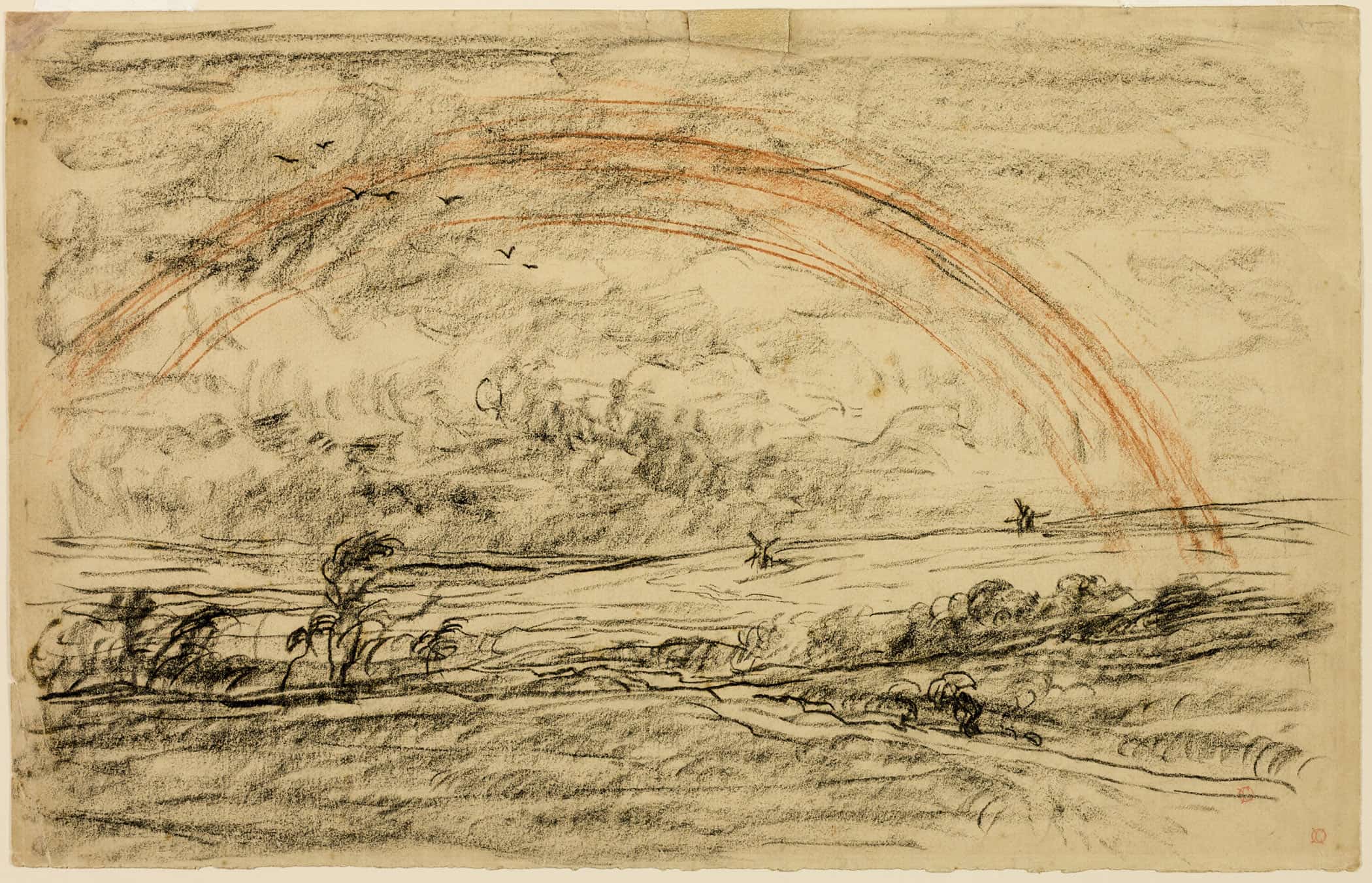 Landscape With A Rainbow by Charles Francois Daubigny