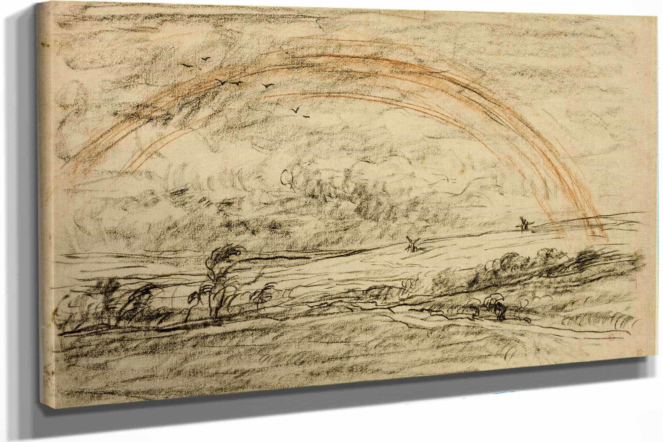Landscape With A Rainbow by Charles Francois Daubigny
