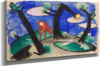 Landscape With A Red Animal by Franz Marc