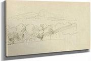Landscape With A Row Of Trees  by Theodore Gericault