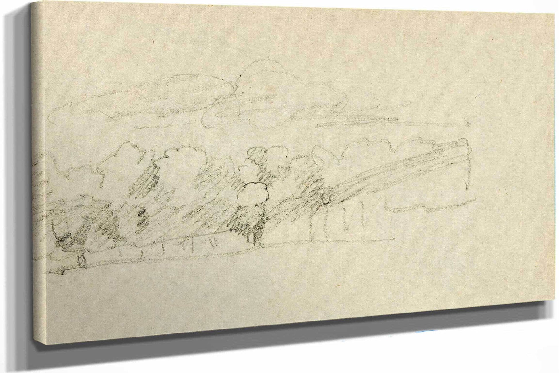 Landscape With A Row Of Trees  by Theodore Gericault
