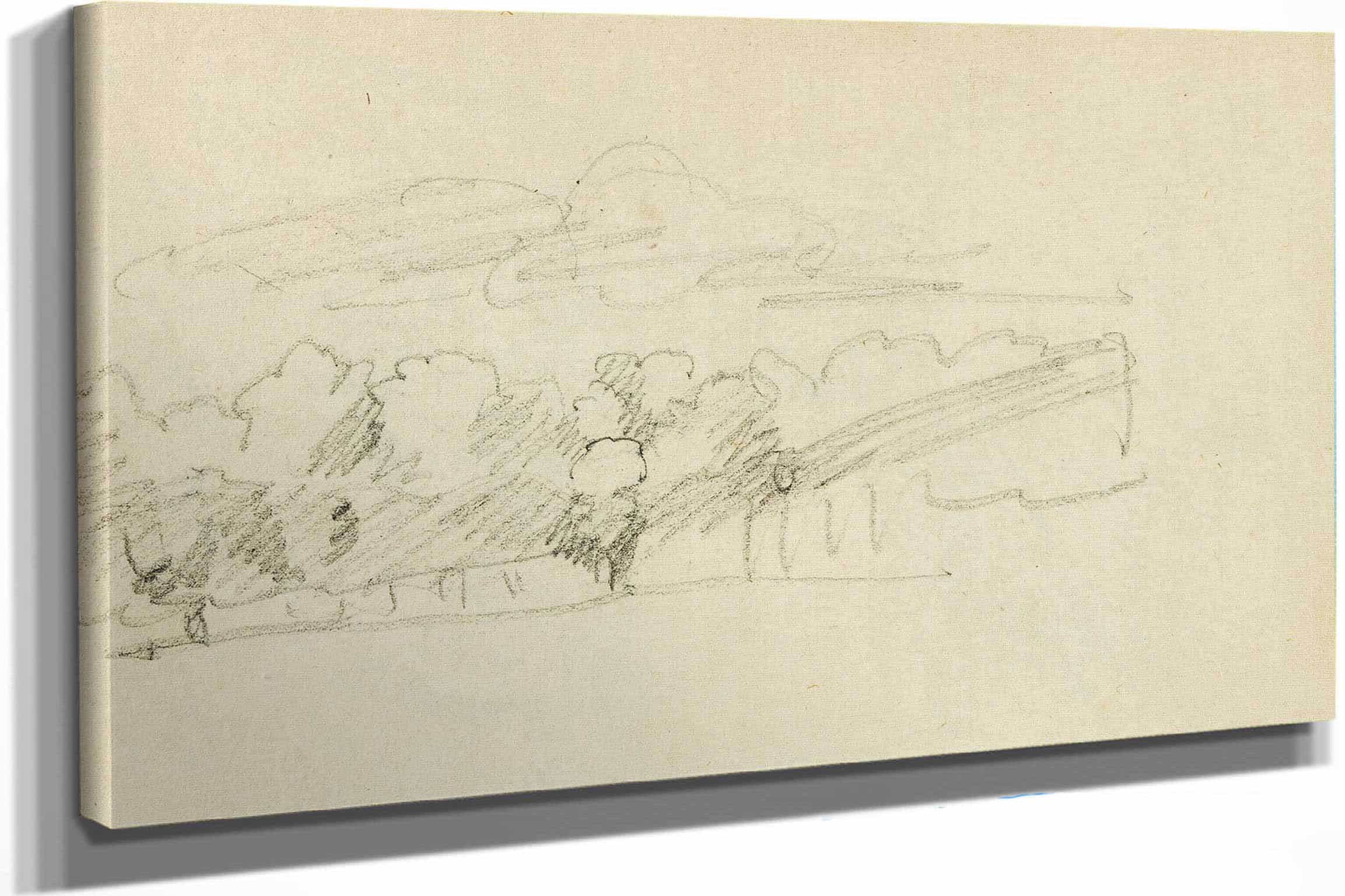 Landscape With A Row Of Trees  by Theodore Gericault