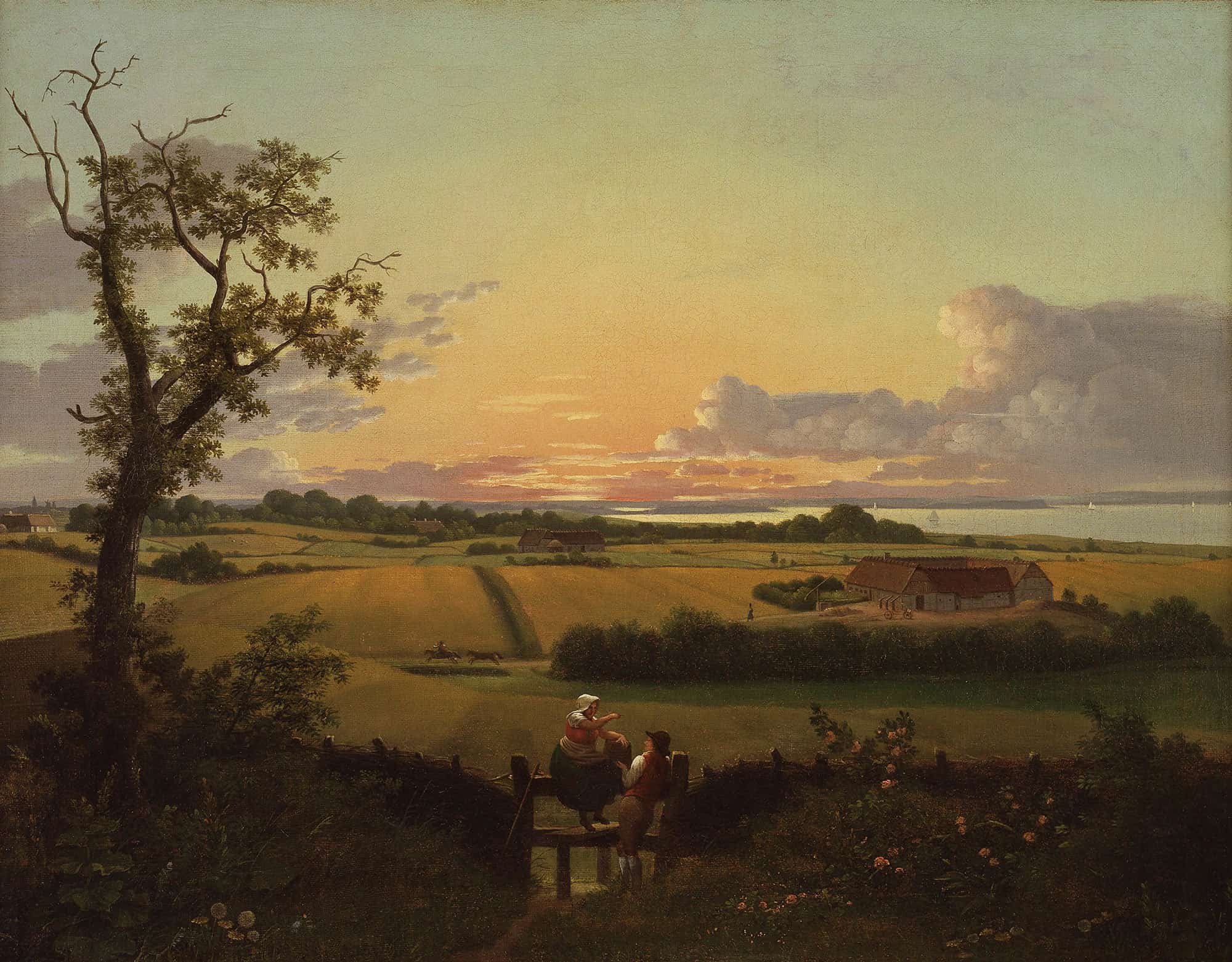 Landscape With A Stile The Isle Of Mon by Christoffer Wilhelm Eckersberg