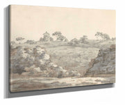 Landscape With A Two Story Building On A Hill  by Joseph Wright Of Derby