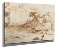 Landscape With A Waterfall by Guercino