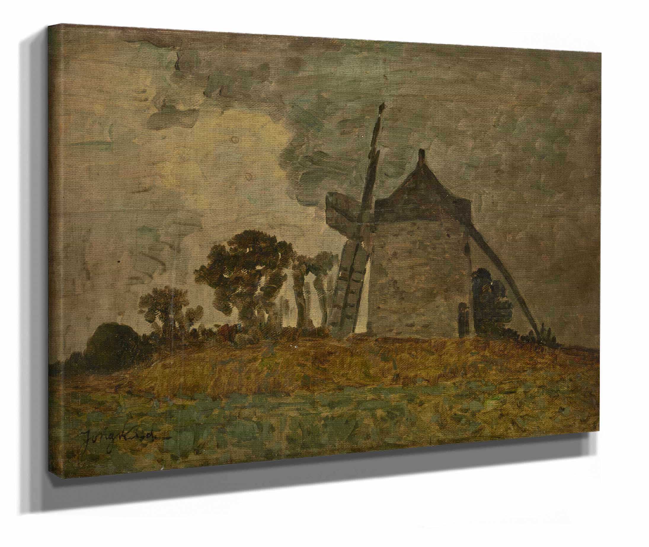 Landscape With A Windmill by Johan Barthold Jongkind