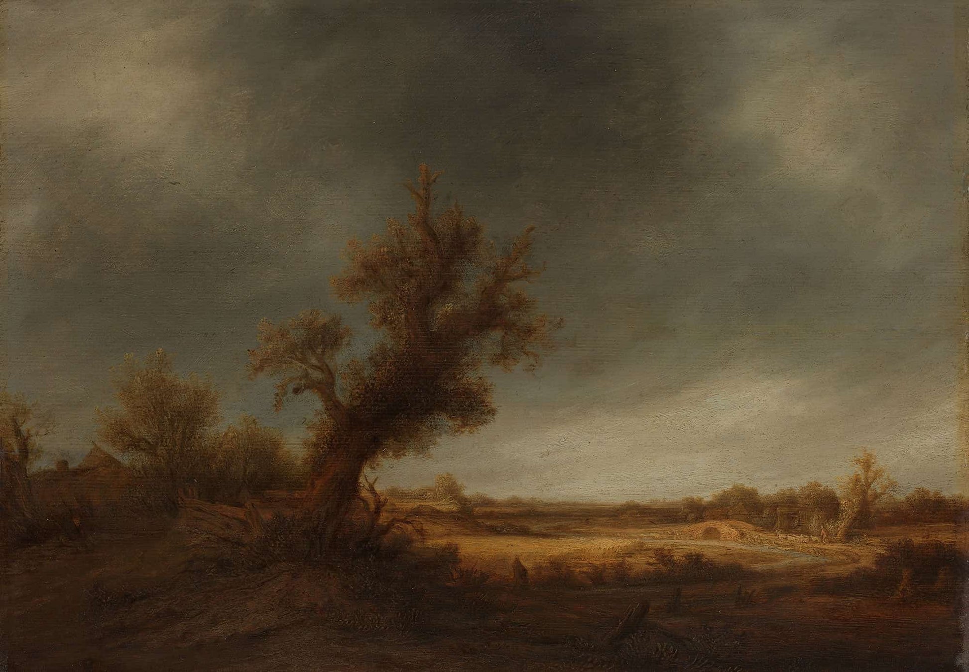 Landscape With An Old Oak C by Adriaen Van Ostade
