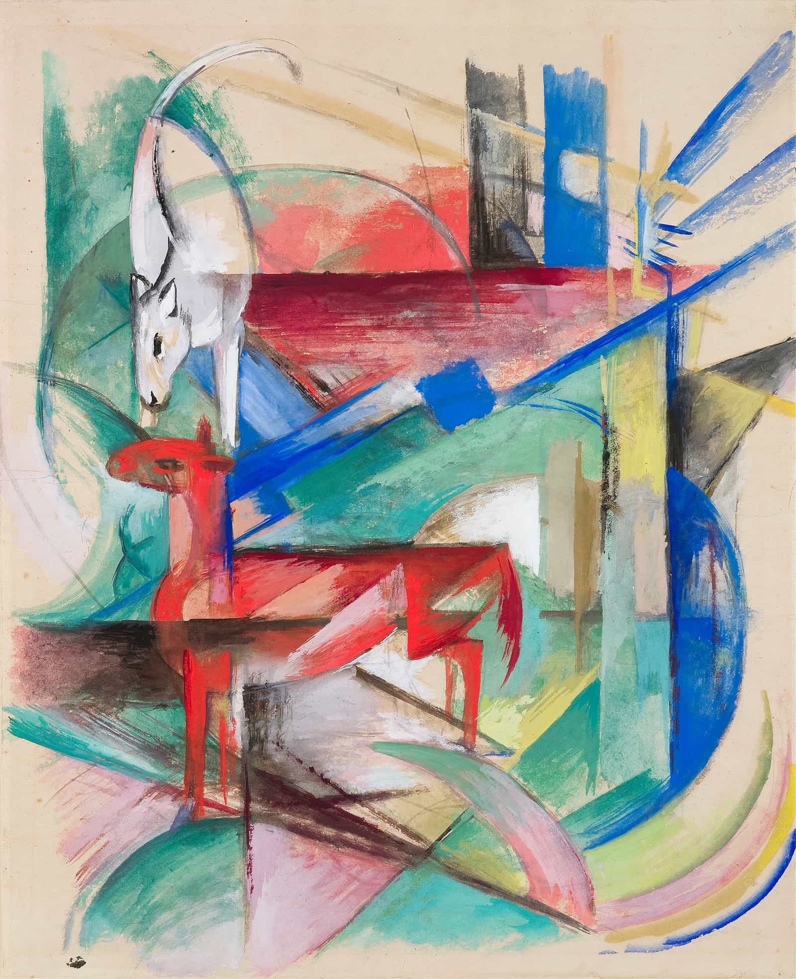 Landscape With Animals by Franz Marc