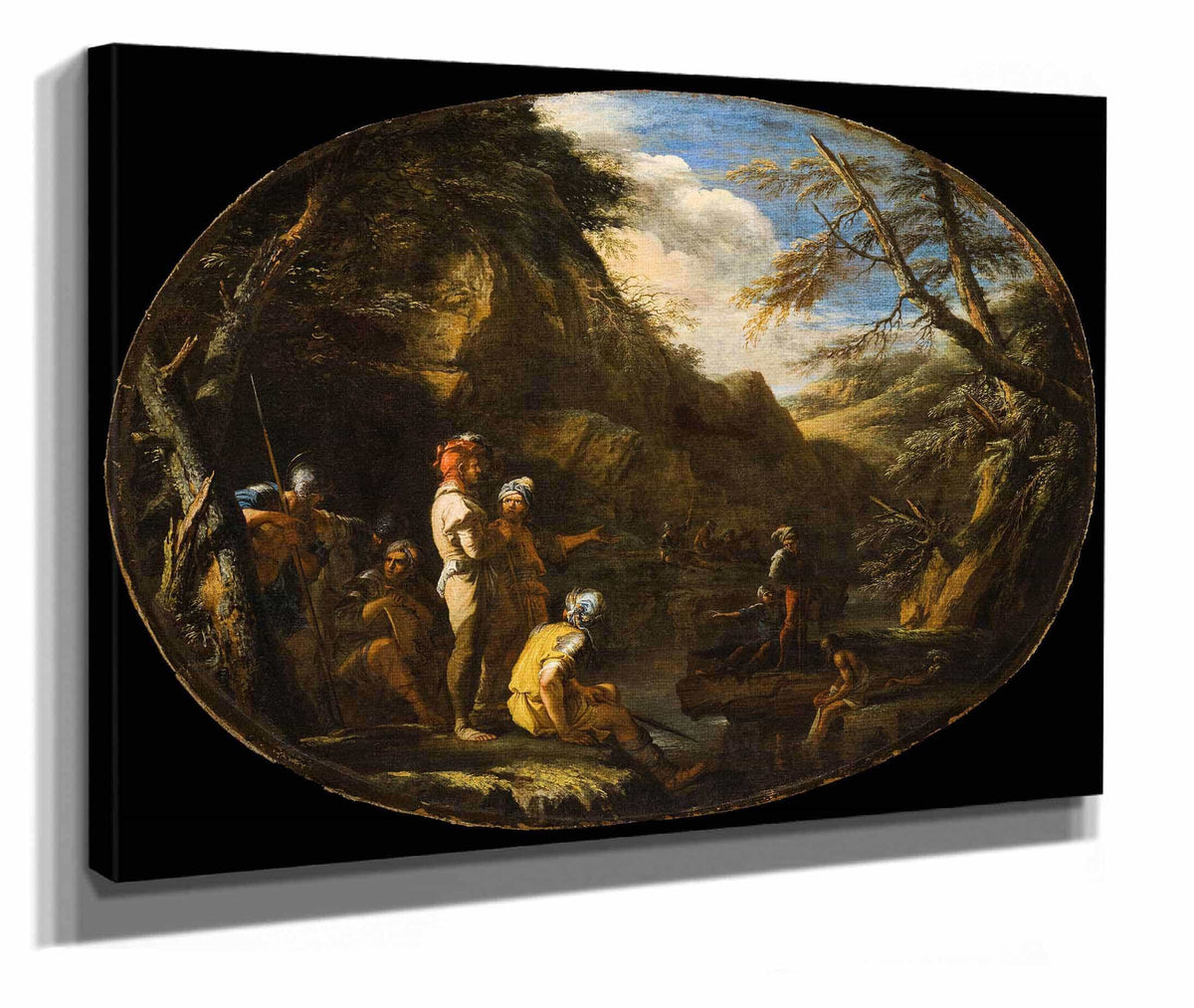Landscape With Armed Men by Salvator Rosa
