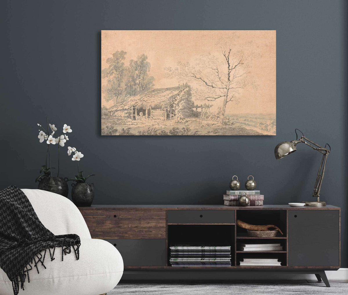 Landscape With Barn by Joseph Mallord William Turner