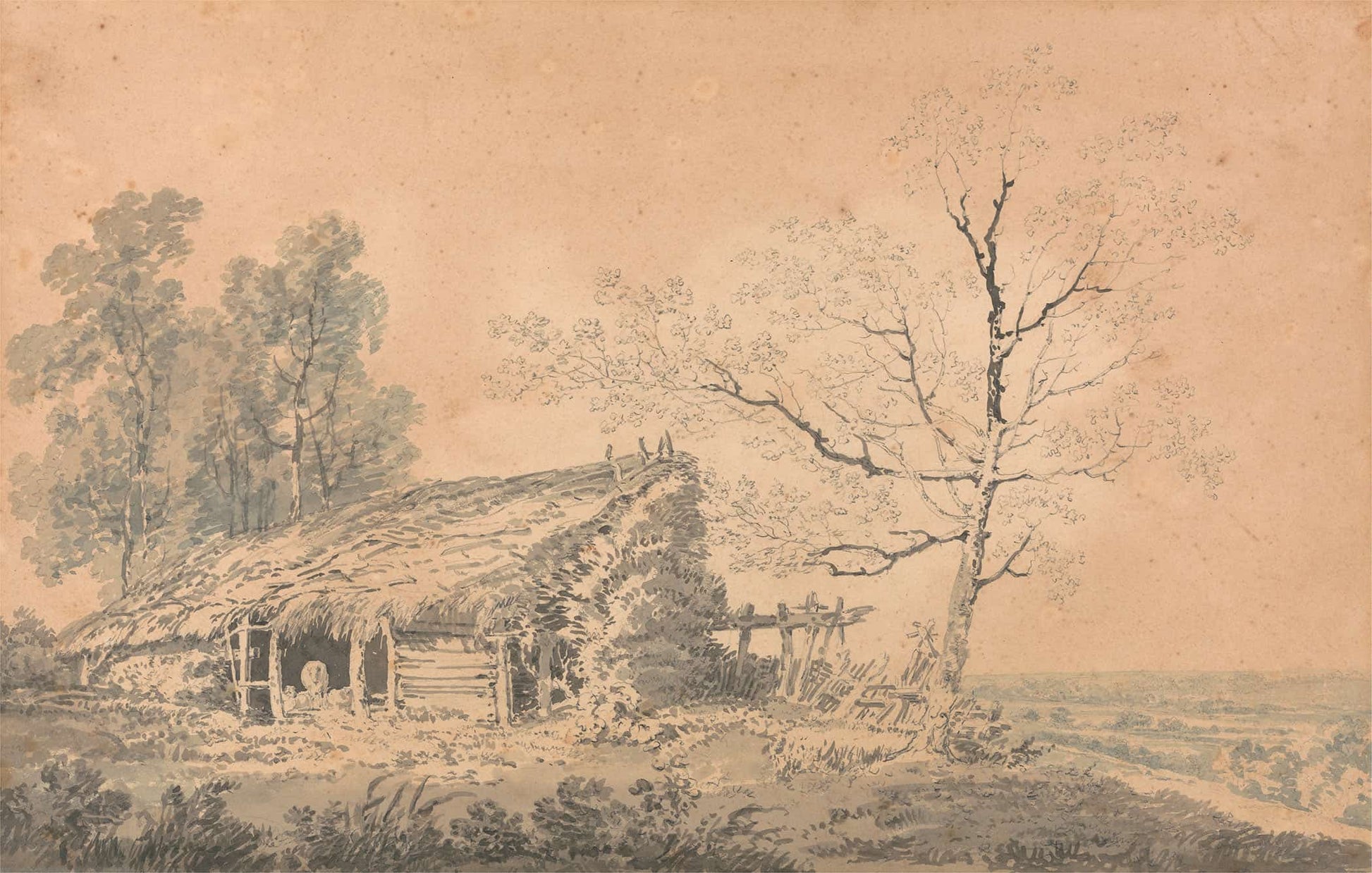 Landscape With Barn by Joseph Mallord William Turner