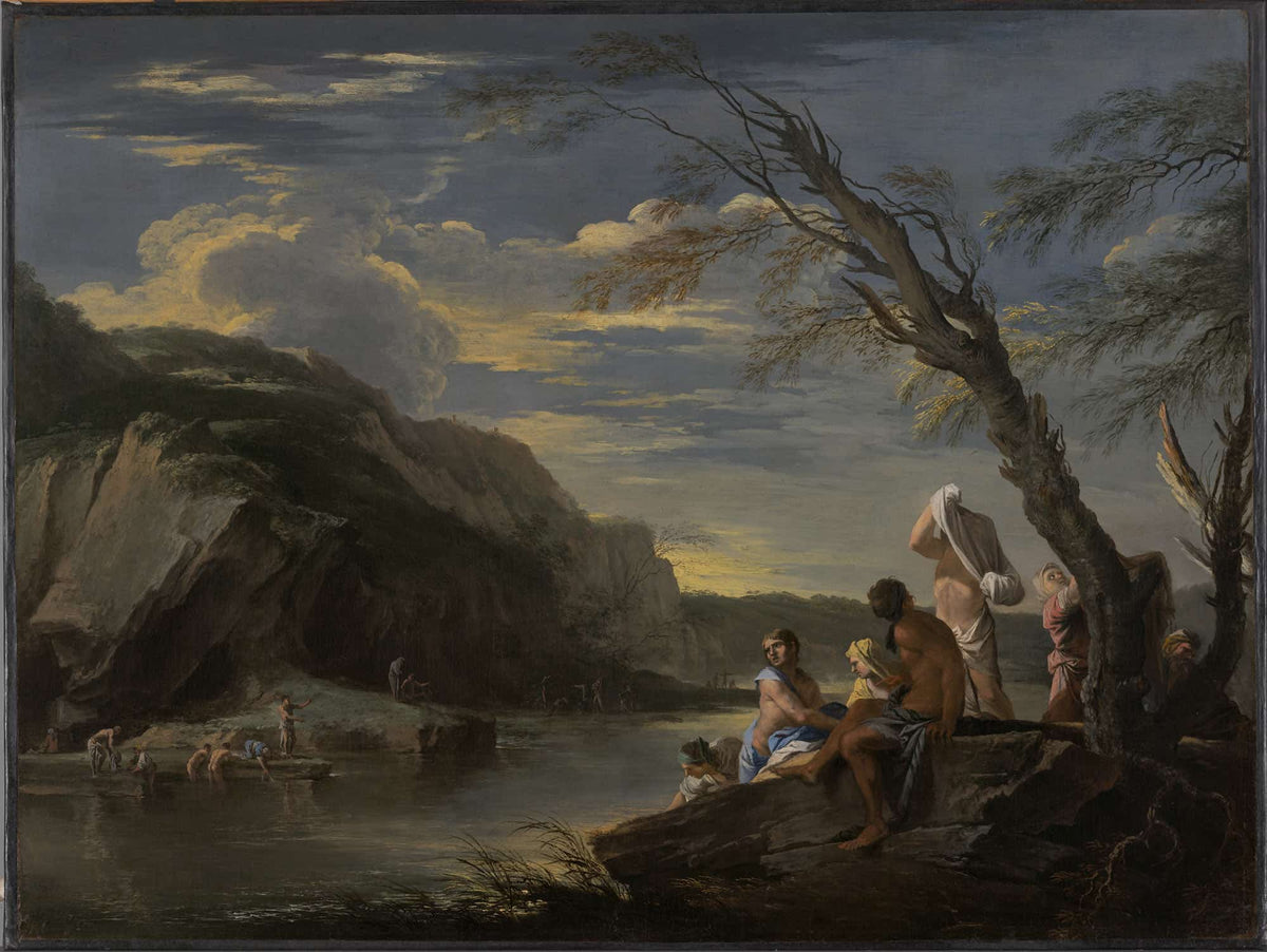 Landscape With Bathers by Salvator Rosa