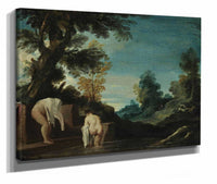 Landscape With Bathing Women by Guercino