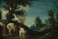 Landscape With Bathing Women by Guercino