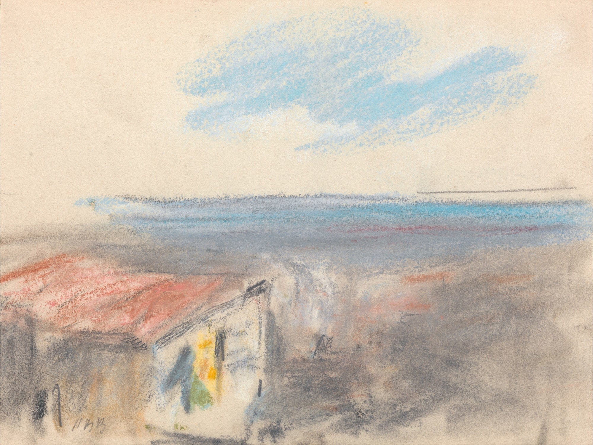 Landscape With Blue Cloud by Hercules Brabazon Brabazon